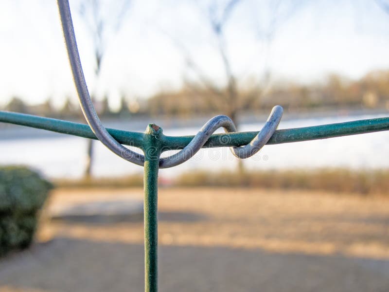 Iron net fence stock photo. Image of safety, metal, enclosure 35466362