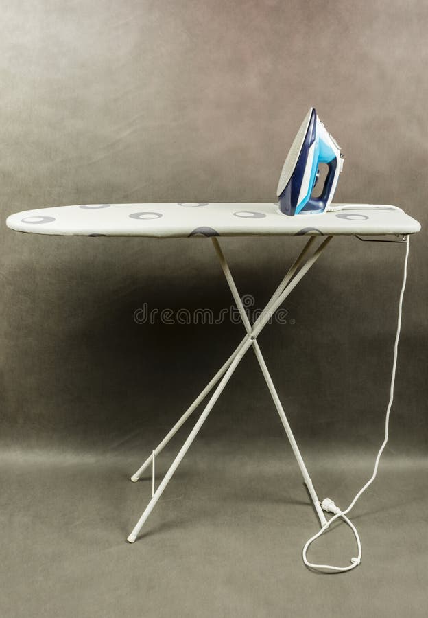 Ironing Board With A Clothes Iron Stock Image Image Of