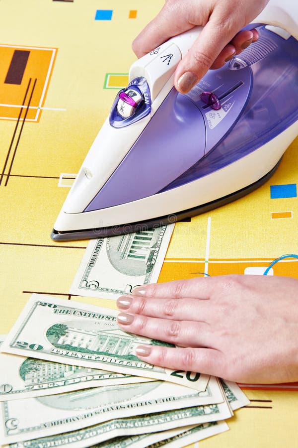 Ironing money stock image. Image of domestic, home, cash 18935503