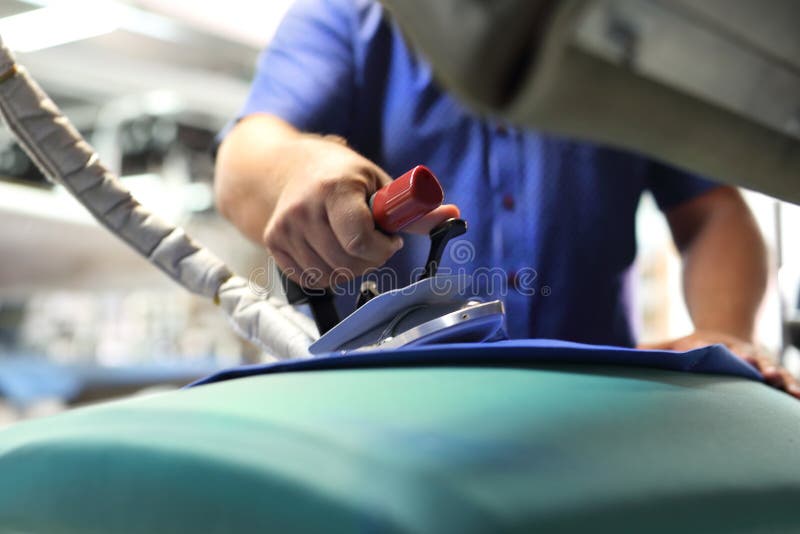 Ironing professional. royalty free stock photography Ironing professional. royalty free stock photography