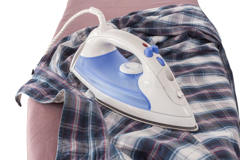 Ironing a Shirt stock image. Image of steam, housekeeping 43326883