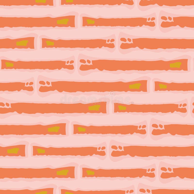 Irregular abstract rectangles in hues of orange creating a painterly effect. Seamless horizontal vector pattern on pink stock illustration Irregular abstract rectangles in hues of orange creating a painterly effect. Seamless horizontal vector pattern on pink stock illustration
