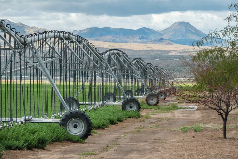 Irrigation System in the Mohave Valley, Arizona Stock Image Image of