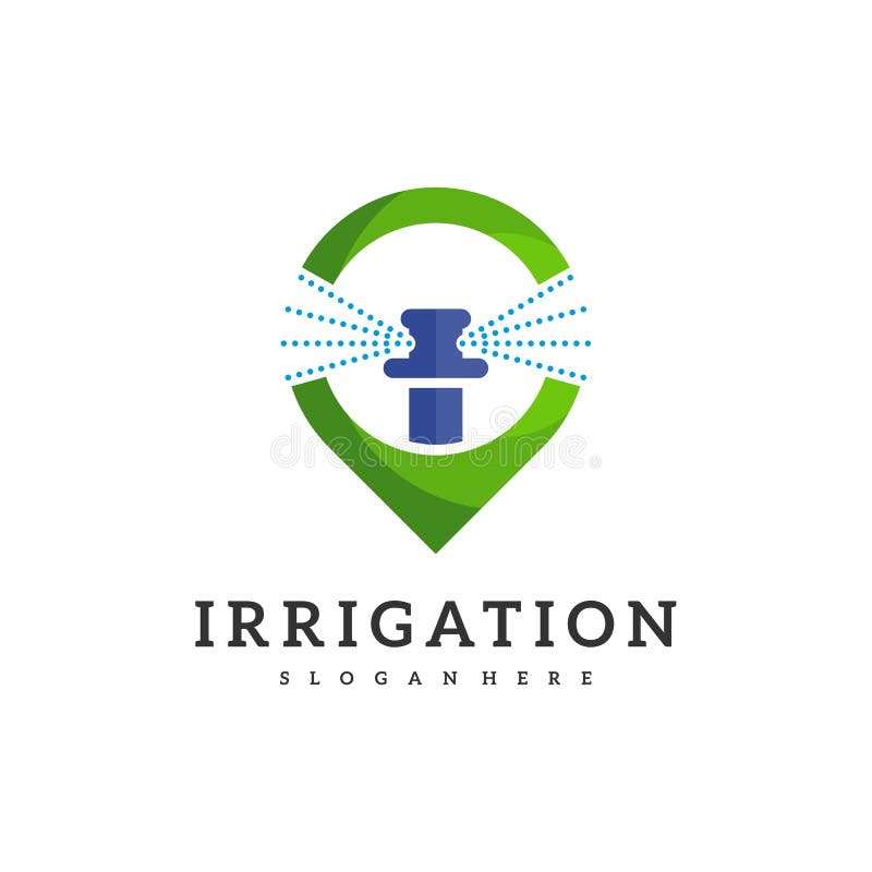 Irrigation Logo Design Vector. Icon Symbol Stock Illustration