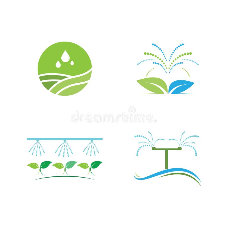 Irrigation Logo Design Vector. Icon Symbol. Template Illustration Stock