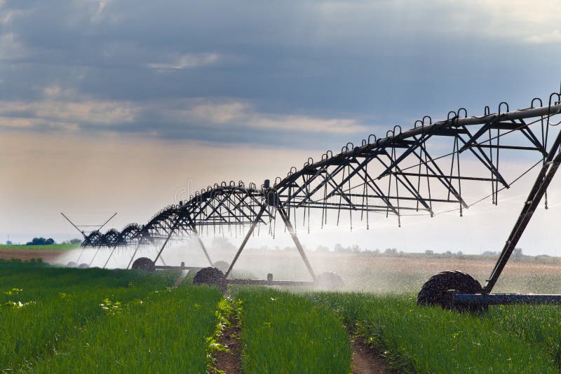 Irrigation Equipment on Farm Field Stock Image Image of farming