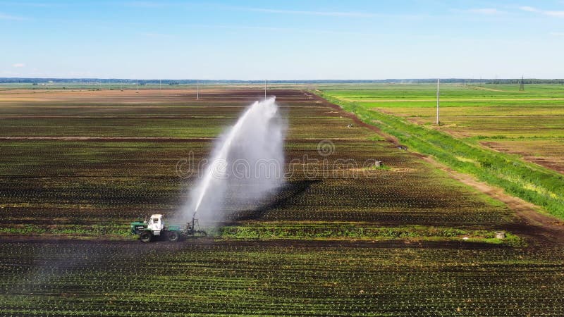 Irrigation System On Agricultural Land Stock Footage Video Of Spray