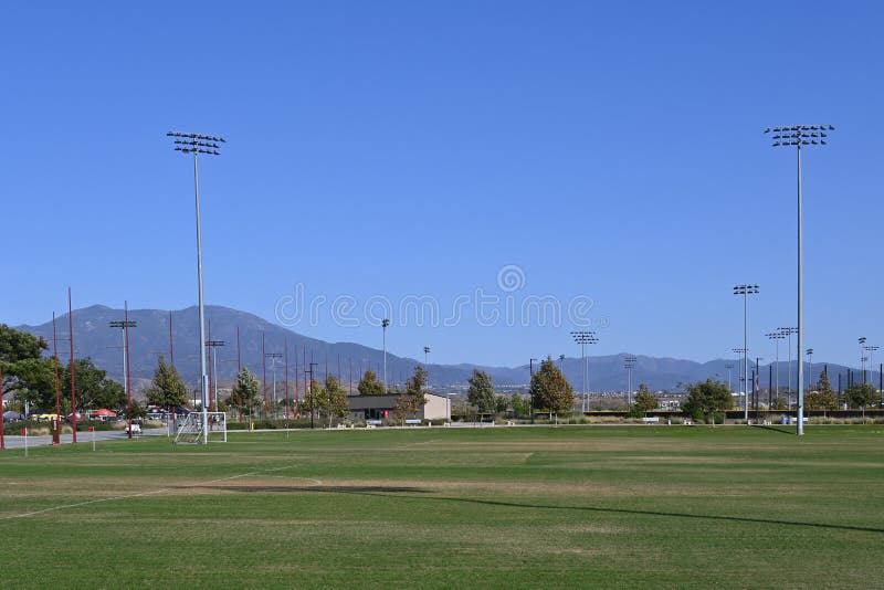 IRVINE, CALIFORNIA 15 OCT 2021 Soccer Fields at the Orange County