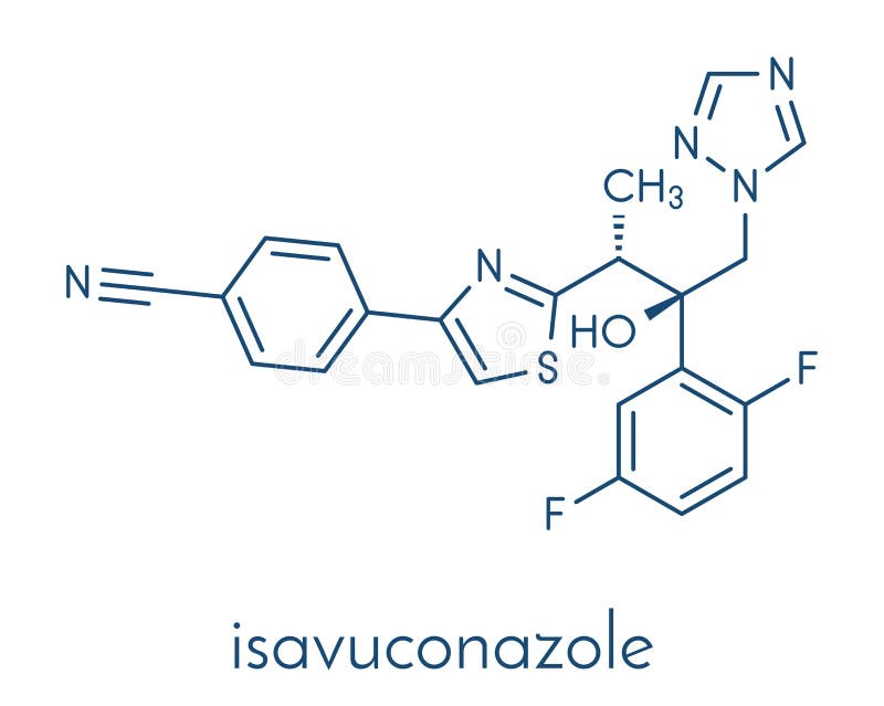 Isavuconazonium sulfate triazole antifungal drug. Prodrug of isavuconazole. Skeletal formula.