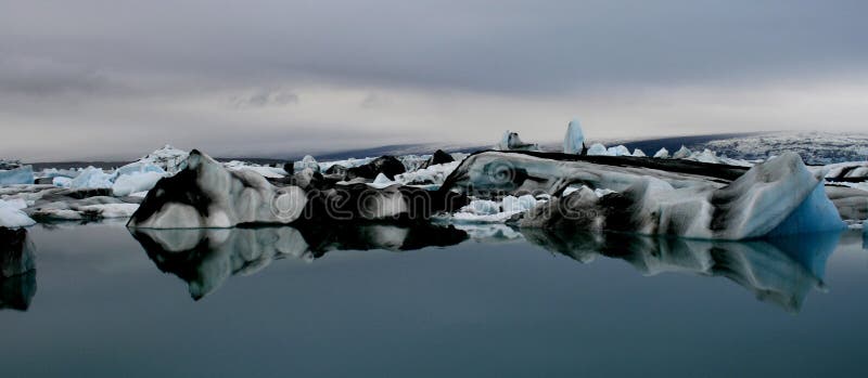 Icebergs at the iceberg lake at Votnajokkul in Iceland. Icebergs at the iceberg lake at Votnajokkul in Iceland