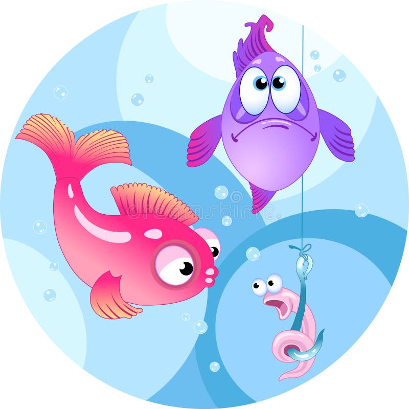 Isca engraçada para a pesca ilustração do vetor Isca engraçada para a pesca ilustração do vetor