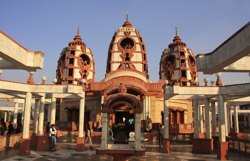ISCKON Temple, New Delhi stock image