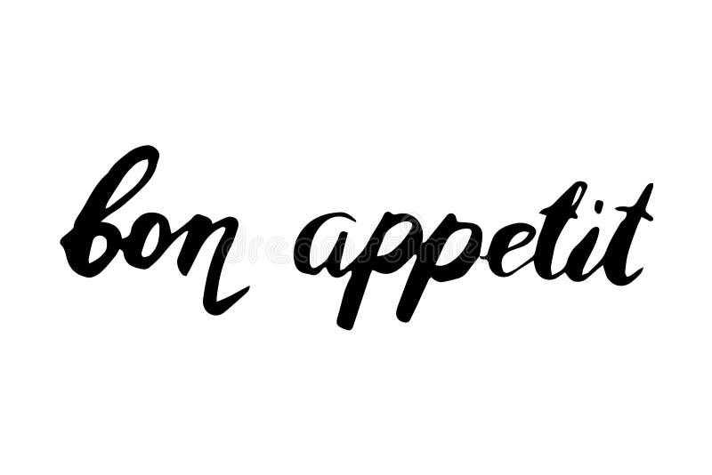 Iscrizione della mano di Bon Appetit royalty illustrazione gratis Iscrizione della mano di Bon Appetit royalty illustrazione gratis