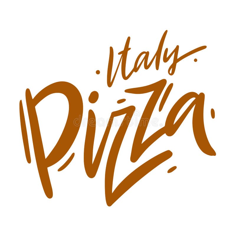 Iscrizione disegnata a mano di vettore della pizza dell'Italia Inchiostro moderno della spazzola illustrazione di stock Iscrizione disegnata a mano di vettore della pizza dell'Italia Inchiostro moderno della spazzola illustrazione di stock