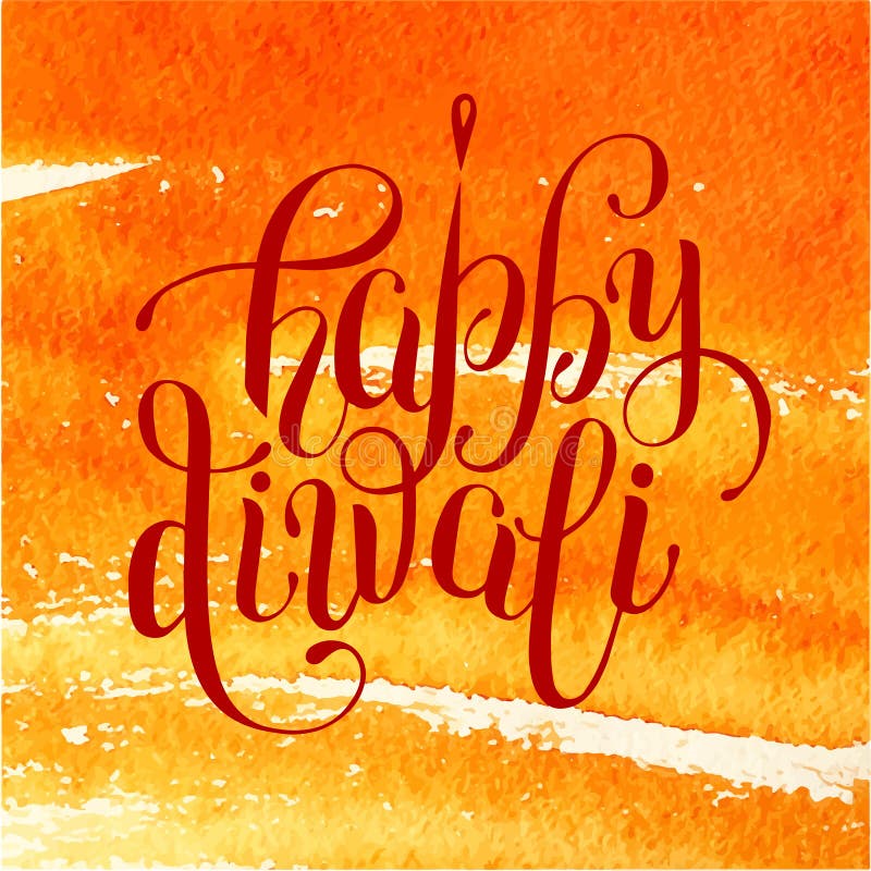 Iscrizione felice dell'iscrizione di diwali a disposizione che disegna le sedere dell'acquerello illustrazione vettoriale Iscrizione felice dell'iscrizione di diwali a disposizione che disegna le sedere dell'acquerello illustrazione vettoriale