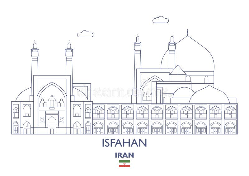 Isfahan City Skyline, Iran stock vector. Illustration of renowned ...