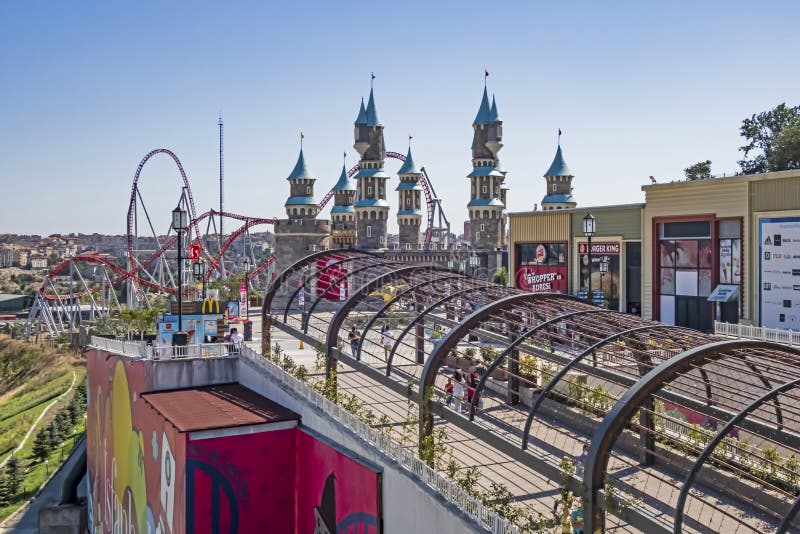 Isfanbul or formerly Vialand. It is the first theme park built in Turkey. View from isfanbul shopping and entertainment center in