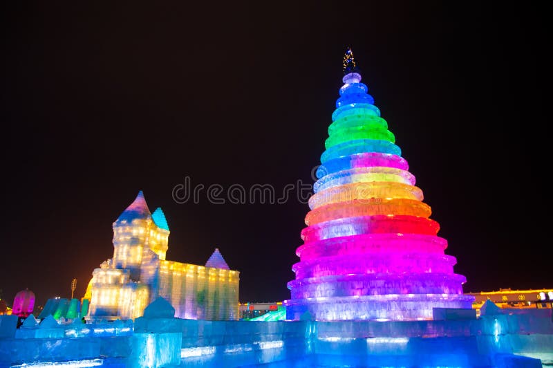 Isgravyrbyggnaden i Harbin royaltyfri bild