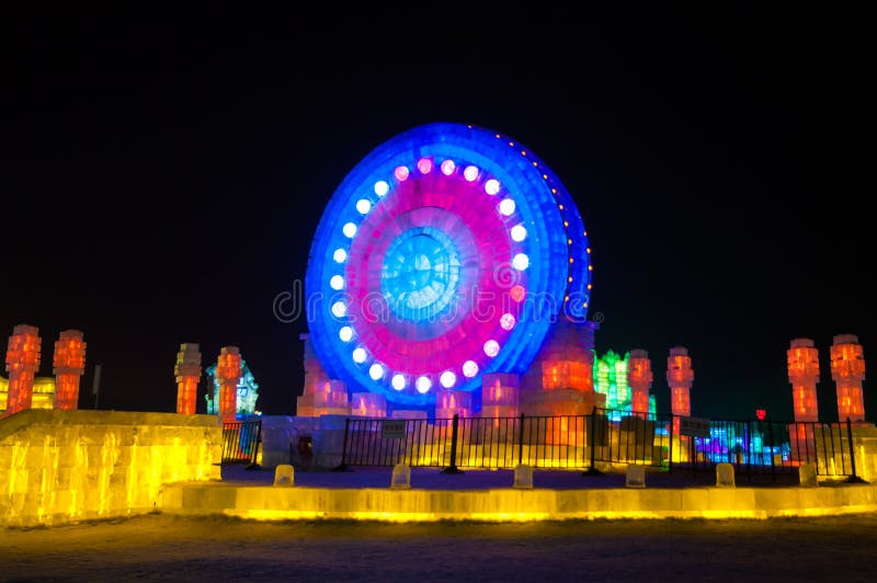 Isgravyrbyggnaden i Harbin royaltyfri bild