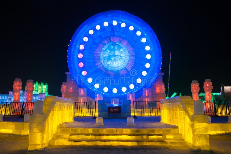 Isgravyrbyggnaden i Harbin royaltyfri fotografi