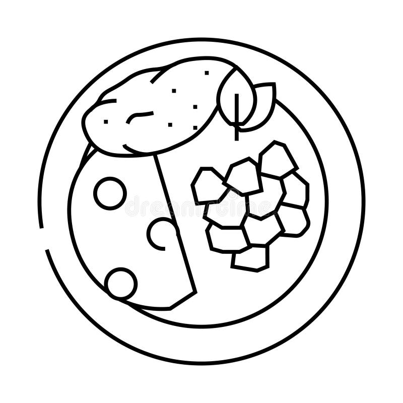 Iskender kebab icona della linea della cucina turca illustrazione vettoriale royalty illustrazione gratis