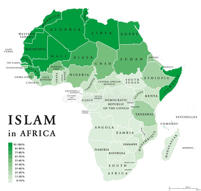 Islam nella mappa politica dell'Africa