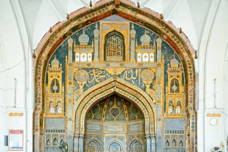 Islamic Art The Central Mihrab In The Prayer Hall Bijapur Karnataka