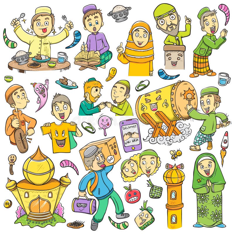 Islamic Icon Illustration for Ramadan and Eid Mubarak Stock Vector - Illustration of cartoon, drawn: 131454710 Islamic Icon Illustration for Ramadan and Eid Mubarak Stock Vector - Illustration of cartoon, drawn: 131454710