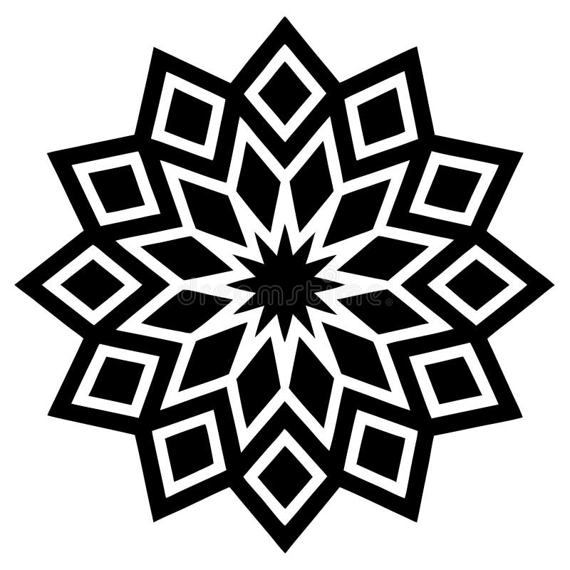 Islamic Pattern silhouette stock illustration. Illustration of