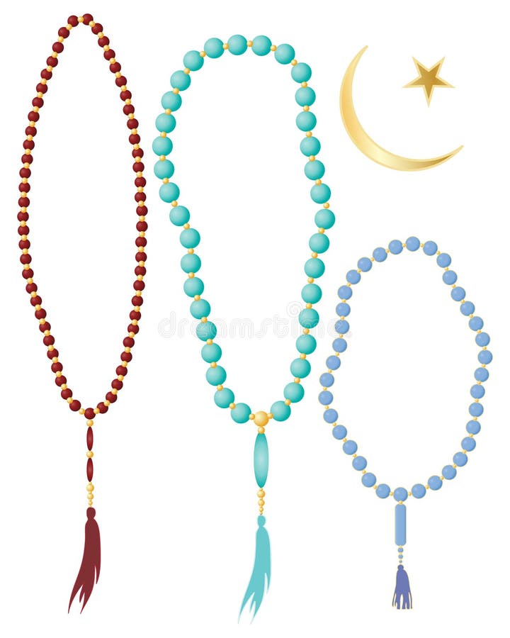 Islamic prayer beads vector illustration Islamic prayer beads vector illustration