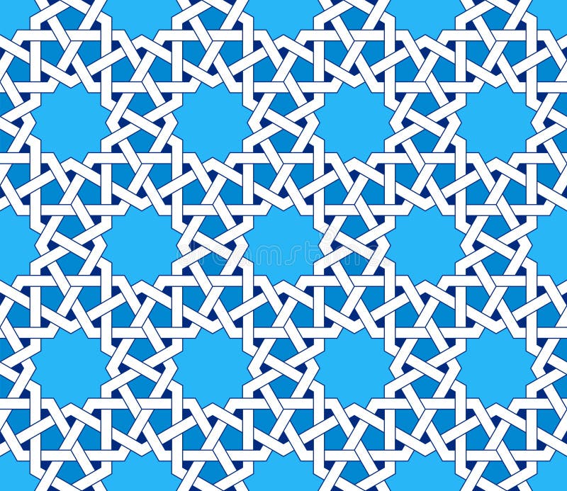 Islamisches nahtloses Muster Orientalische geometrische Verzierungen, traditionelle arabische Kunst