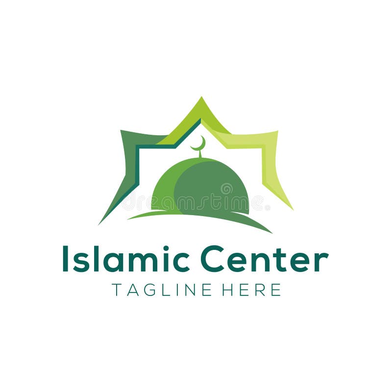 Islamisk mittlogo för modern moské och symbolsdesign royaltyfri illustrationer Islamisk mittlogo för modern moské och symbolsdesign royaltyfri illustrationer