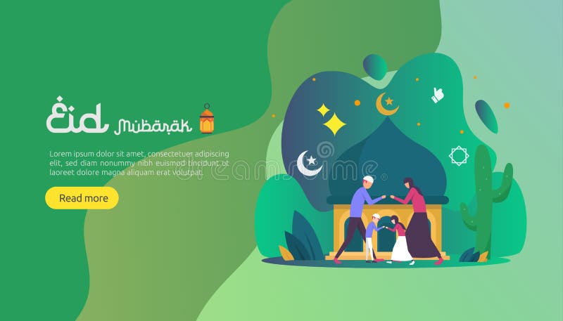 islamiskt designillustrationbegrepp f?r lycklig eid mubarak eller ramadan h?lsning med folkteckenet mall f?r reng?ringsduklandnin royaltyfri illustrationer islamiskt designillustrationbegrepp f?r lycklig eid mubarak eller ramadan h?lsning med folkteckenet mall f?r reng?ringsduklandnin royaltyfri illustrationer