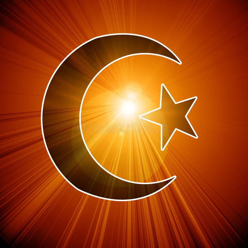 Islamitisch symbool stock illustratie. Illustratie bestaande uit