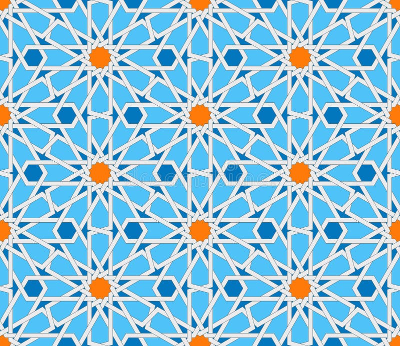 Islamski geometryczny bezszwowy wzór Turecki ornament, tradycyjna orientalna arabska sztuka Muzułmańska mozaika Kolorowy wektor ilustracji Islamski geometryczny bezszwowy wzór Turecki ornament, tradycyjna orientalna arabska sztuka Muzułmańska mozaika Kolorowy wektor ilustracji