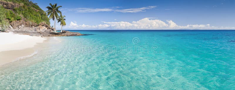 Island, beach and lagoon