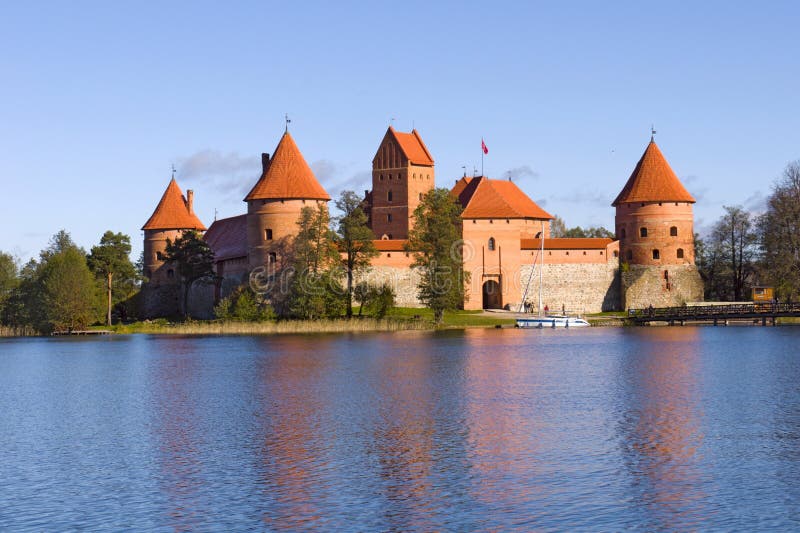 Island castle in Trakai. Lithuania