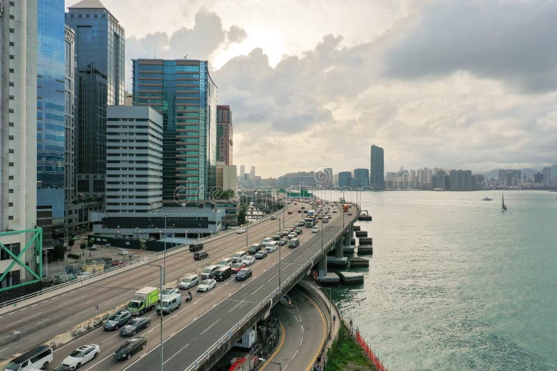 The Island Eastern Corridor at Hong Kong 28 May 2022 Editorial Stock