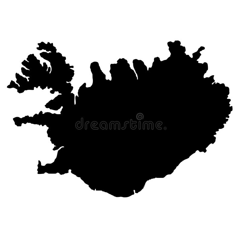 ISLAND-KARTE vektor abbildung ISLAND-KARTE vektor abbildung