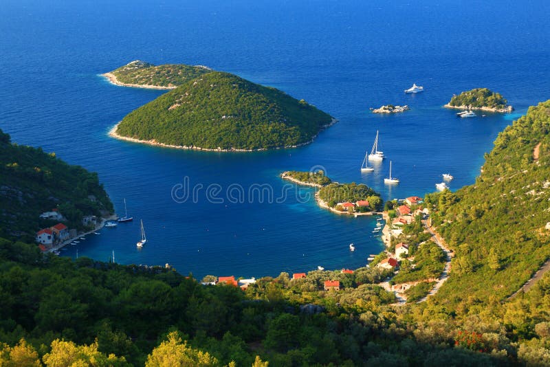 Prozurska luka on Island Mljet in Croatia