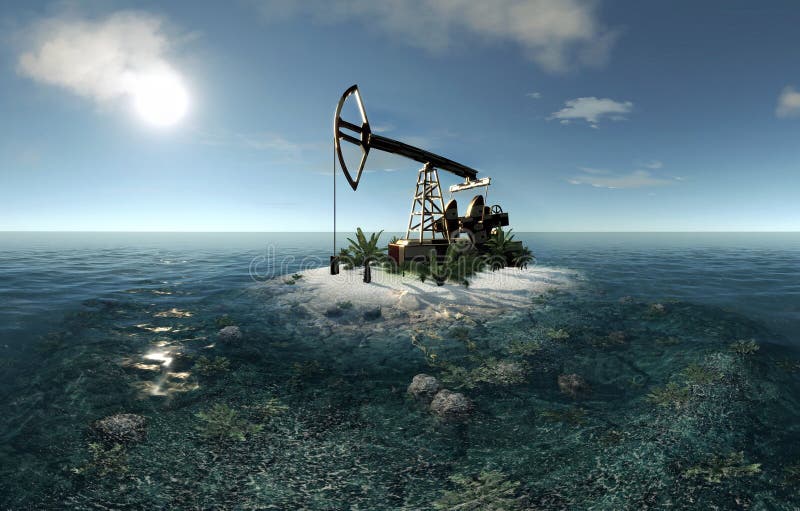 Island Oil Pump stock image. Image of industrial, refinery 67809083