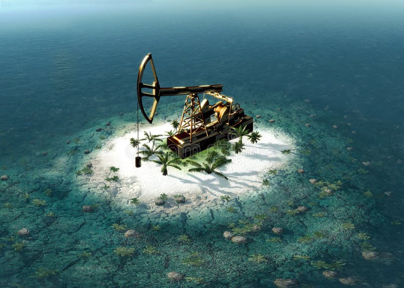 Island Oil Pump stock image. Image of industrial, refinery 67809083