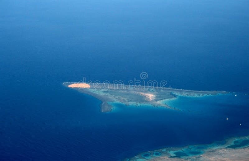 Island in the Red sea(view from plane)