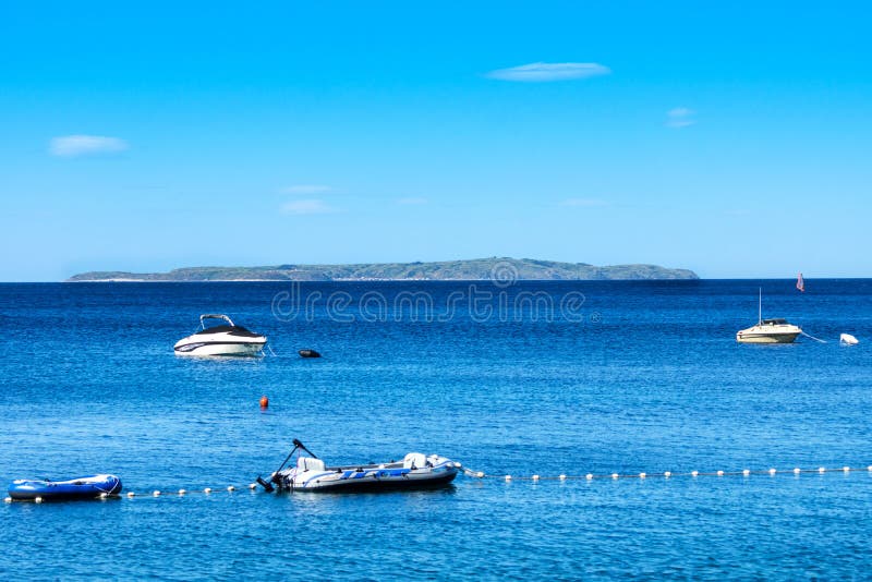 Island Susak in background