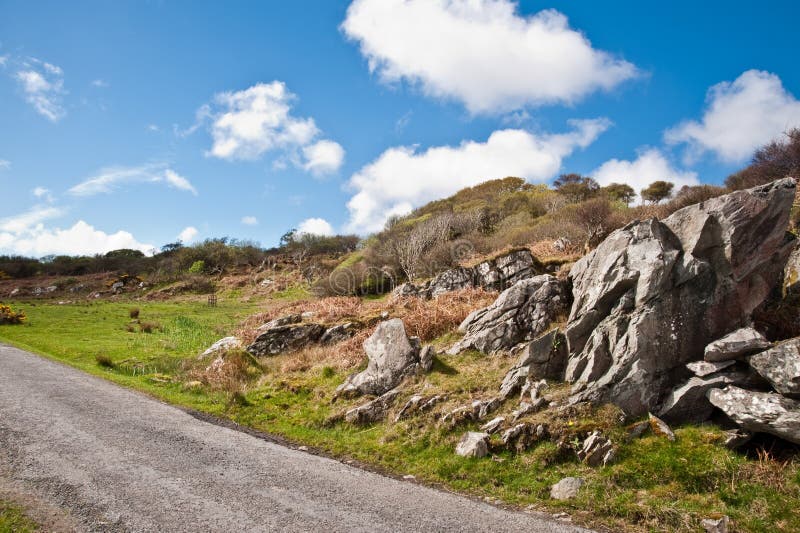 Islay road and field stock photo. Image of hebrides, rural 20181868