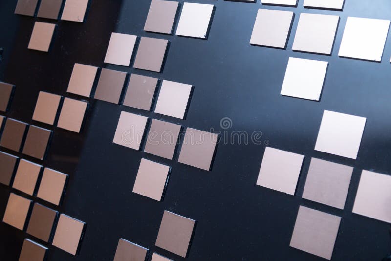 Silver Squares on Black Background Stock Photo Image of design