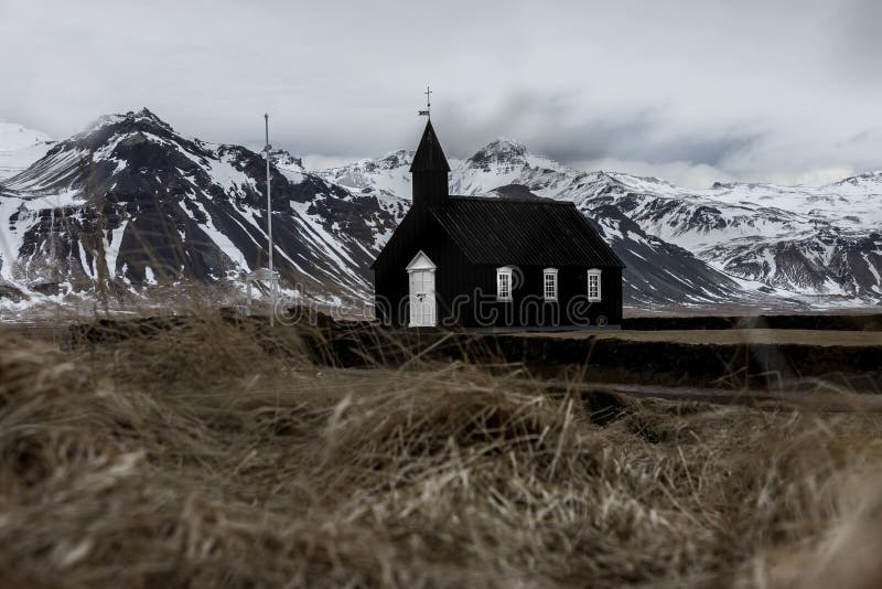 Isländische Budir-Kirche lizenzfreie stockfotos Isländische Budir-Kirche lizenzfreie stockfotos