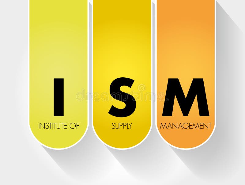 Ism 供应管理研究所首字母缩略语 业务概念背景库存例证 插画包括有组织 采购 管理 发行