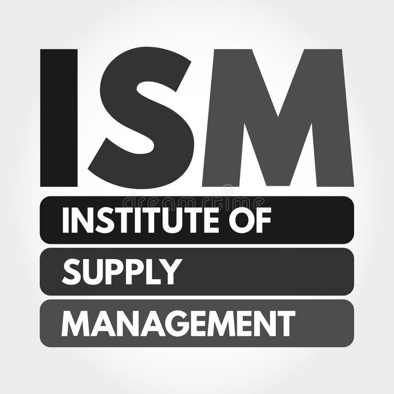 Ism 供应管理研究所首字母缩略语 业务概念背景库存例证 插画包括有组织 采购 管理 发行