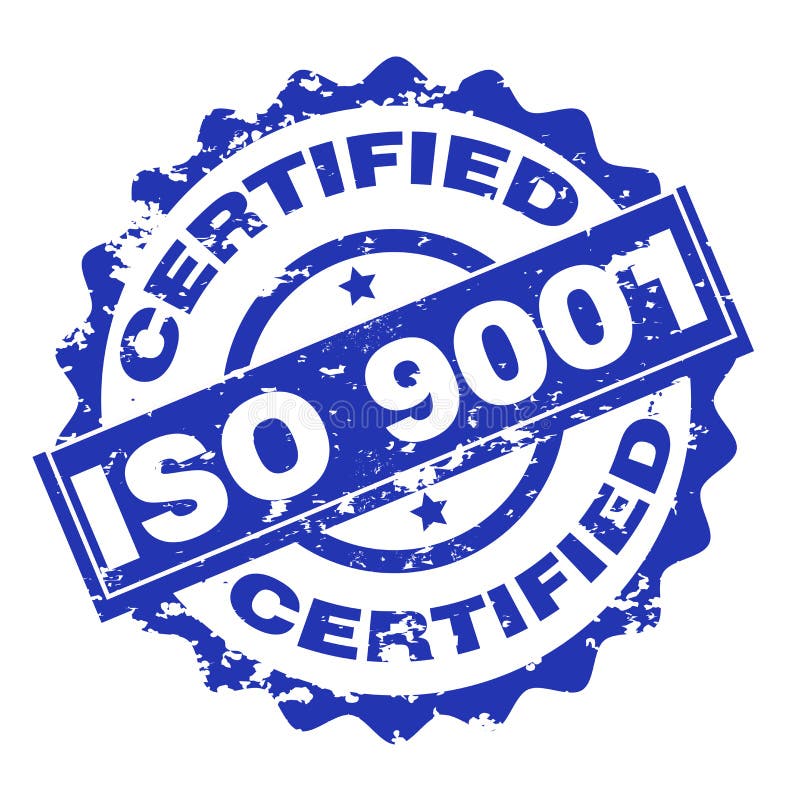 Iso 9001 certified stamp stock vector. Illustration of seal 85693887
